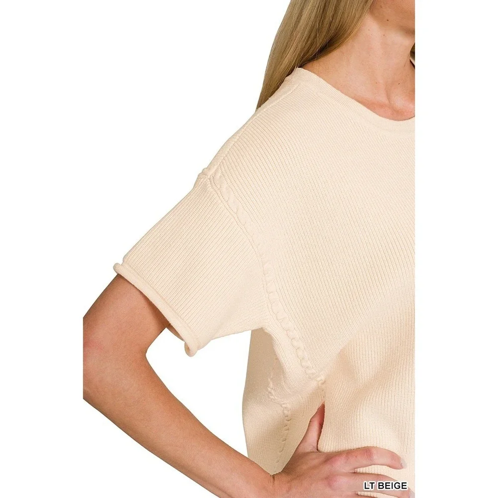 Zenana Viscose Round Neck Top & Pants Set - Small‎